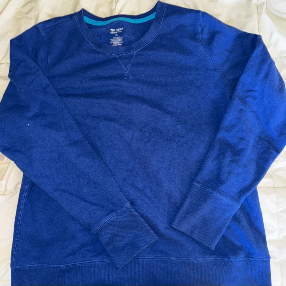 blue crewneck